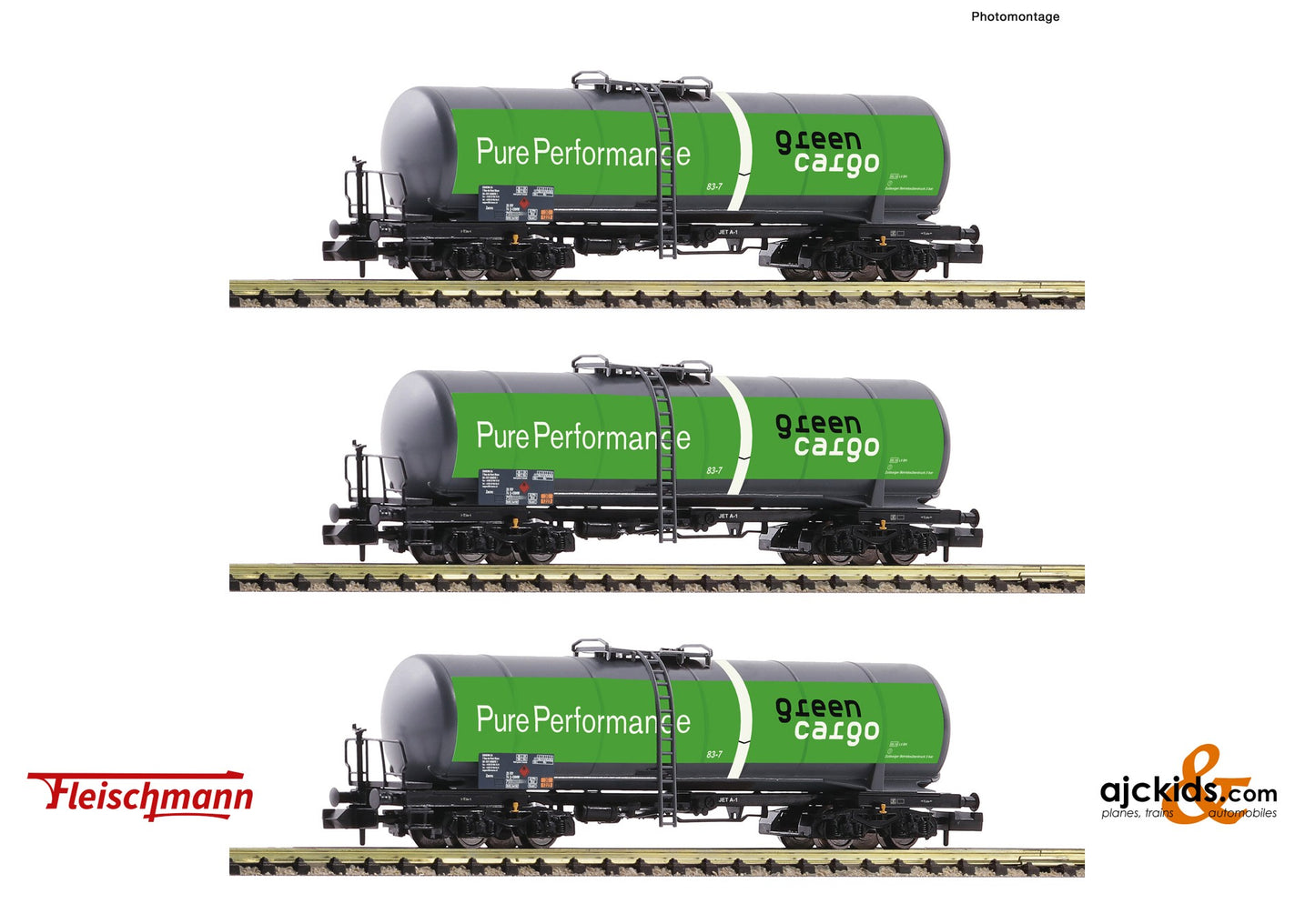 Fleischmann 825817 -3 piece set: Tank wagons, Ermewa