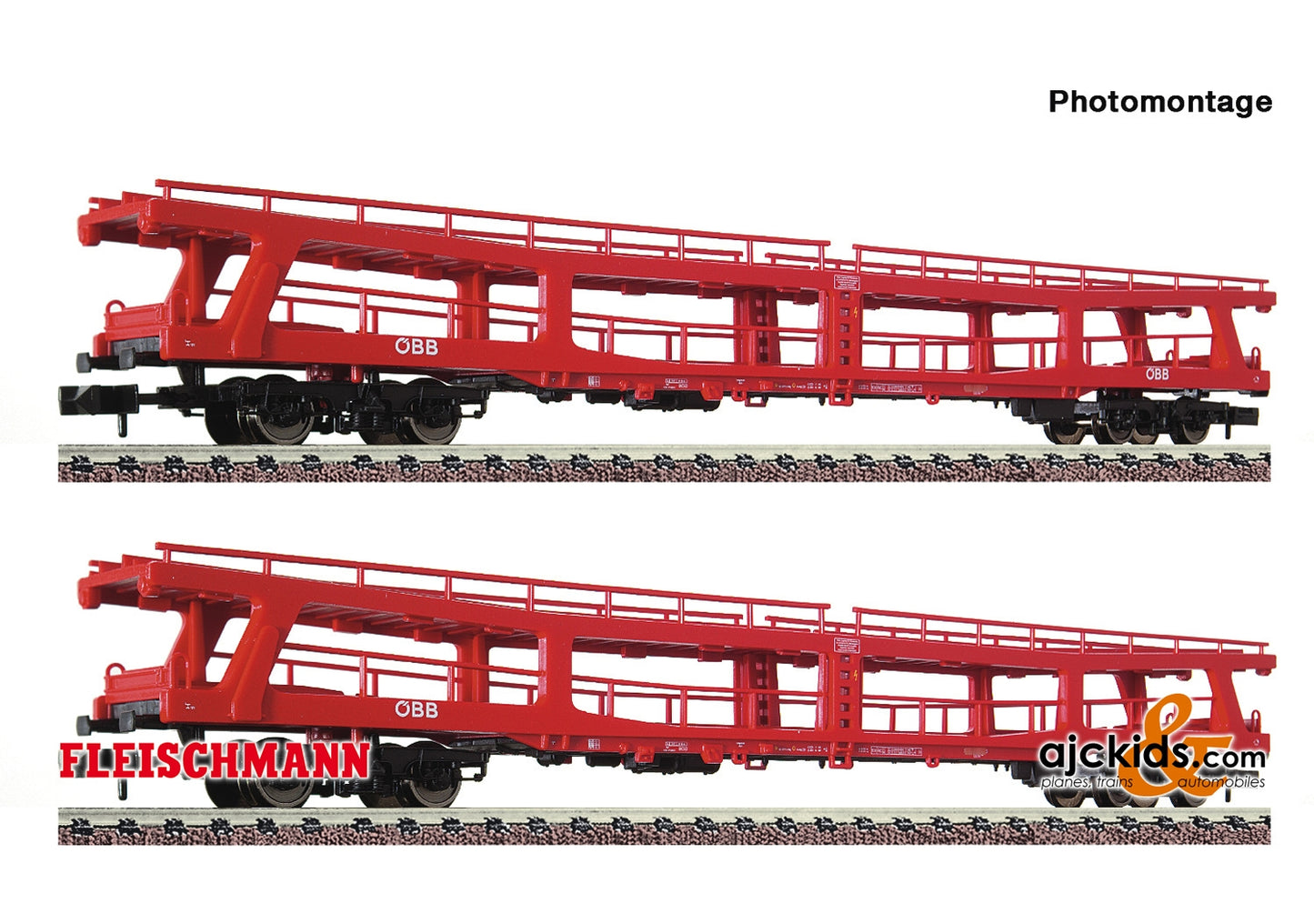 Fleischmann 829502 - 2 piece set stand-in deck coach carriers for passenger trains