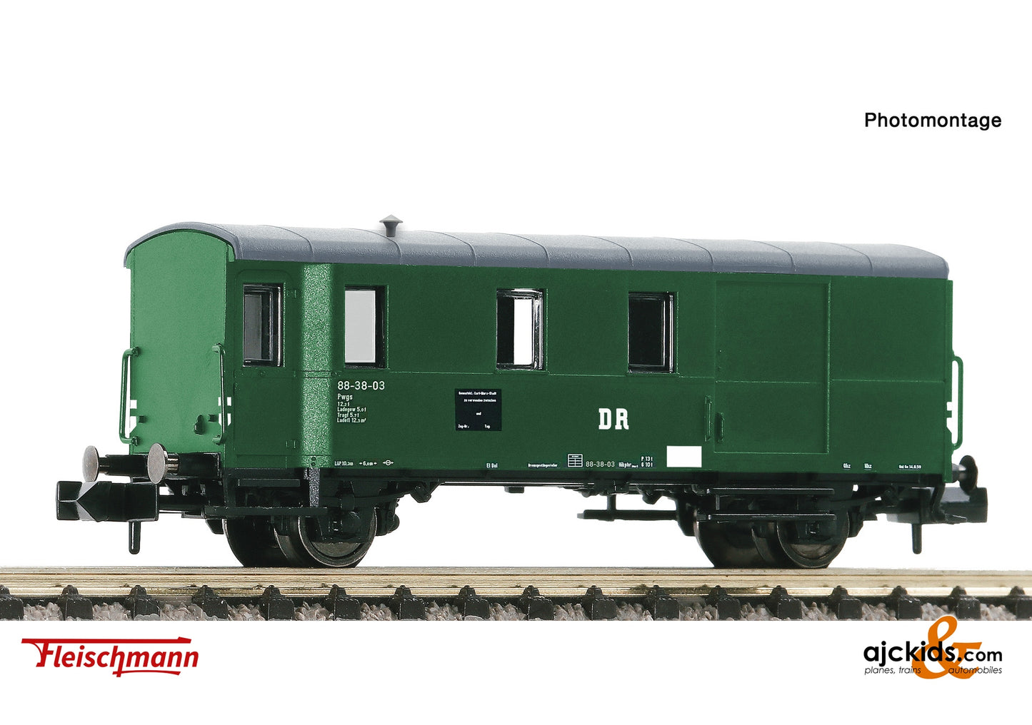 Fleischmann 830154 - Goods train baggage wagon, DR at Ajckids.com