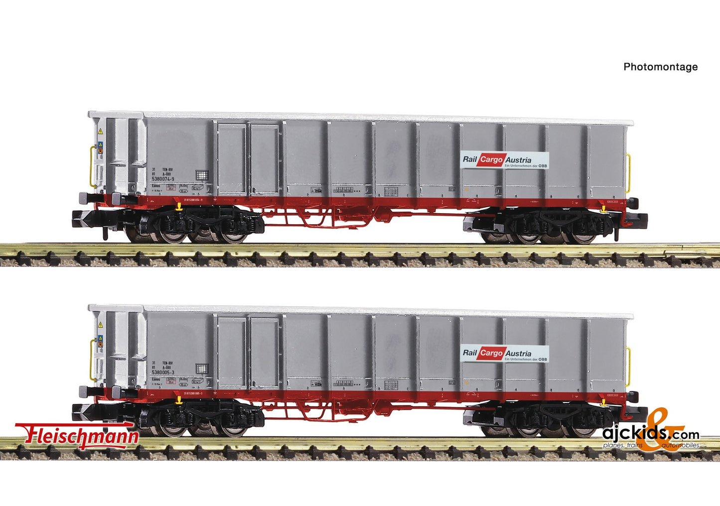 Fleischmann 830256 -2 piece set: Open goods wagons, ÖBB