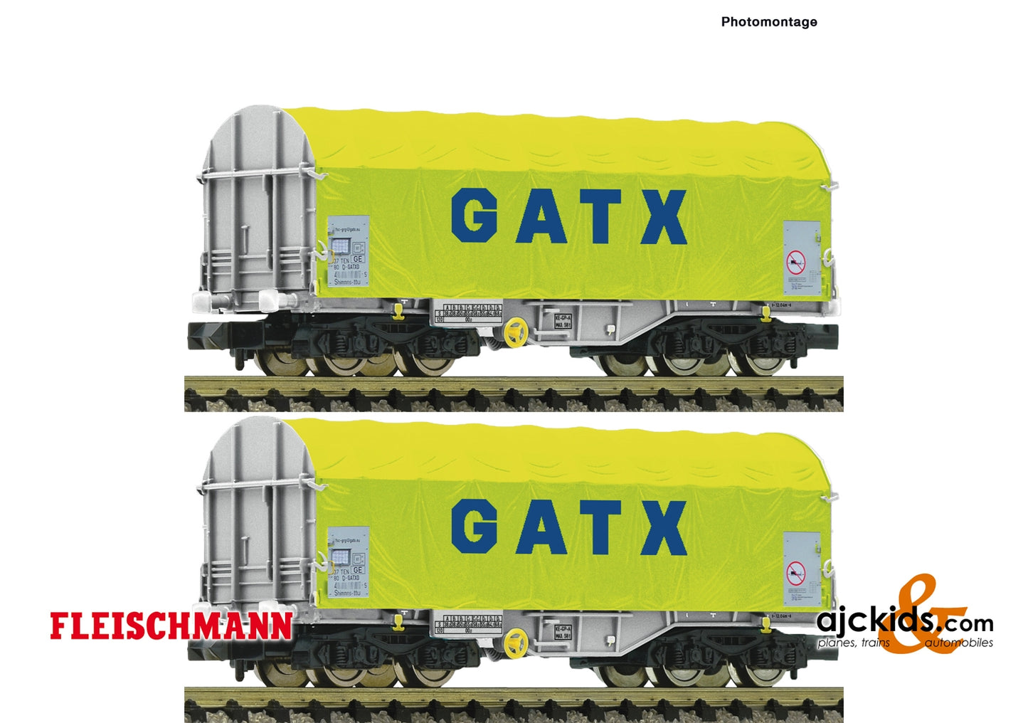 Fleischmann 837931 - 2 piece set slide tarpaulin wagons
