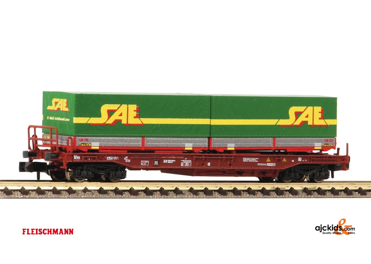 Fleischmann 845370 Einheitstaschenwaggon mit 2 Wechselpritschen SAE