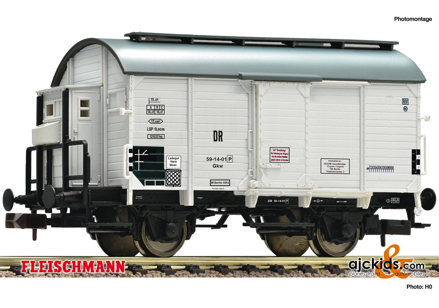 Fleischmann 845712 - Boxcar loaded with wine barrel