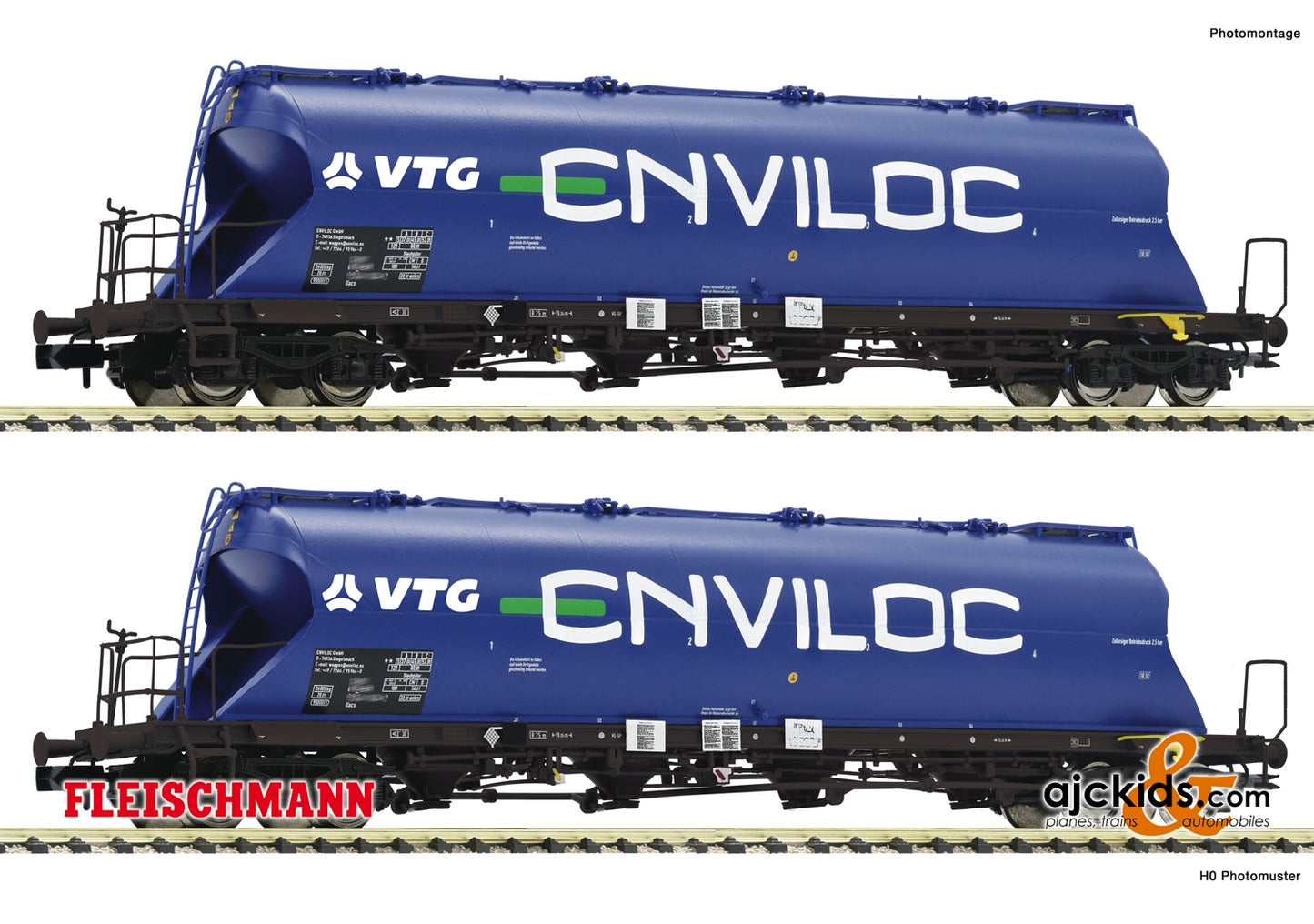 Fleischmann 849004 - 2 piece set dust silo wagons