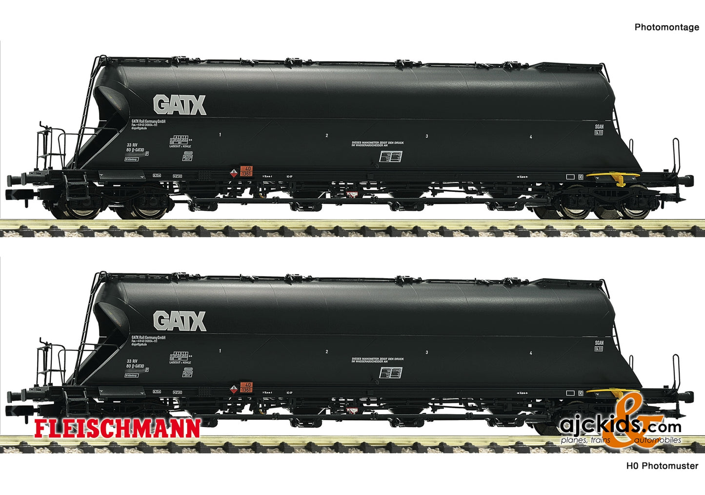 Fleischmann 849005 - 2 piece set dust silo wagons