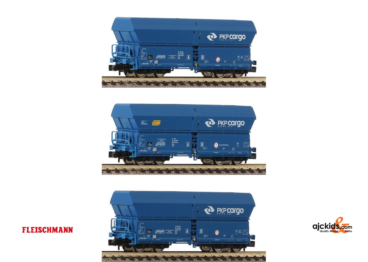 Fleischmann 852328 3-tlg. Set; Gro�raum-Selbstentladewagen Bauart Falns; PKP Cargo