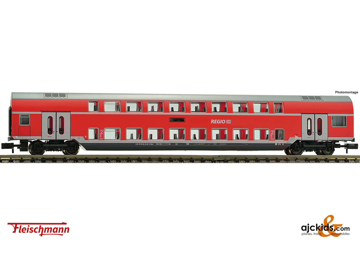 Fleischmann 862811 - 2nd class double-deck coach, DB AG at Ajckids.com