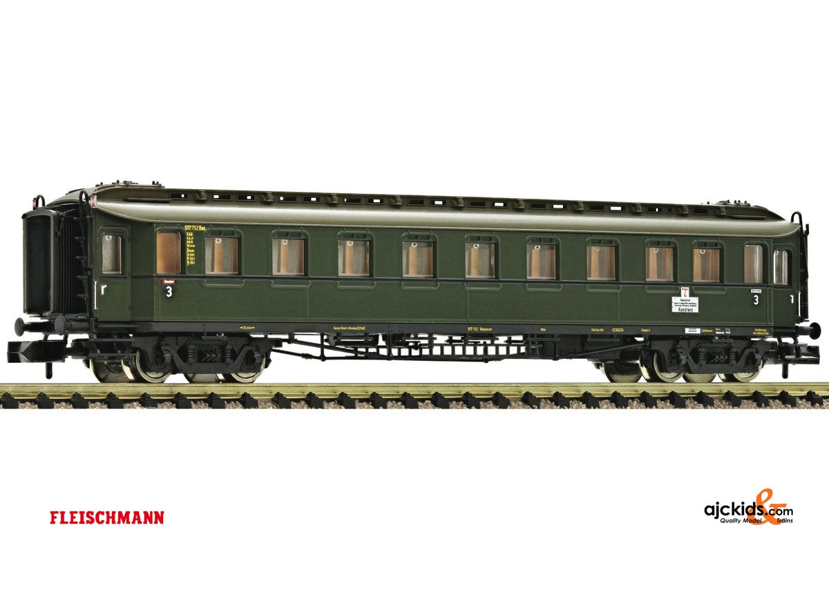 Fleischmann 878102 3rd class express coach type C 4u with tail end indicators