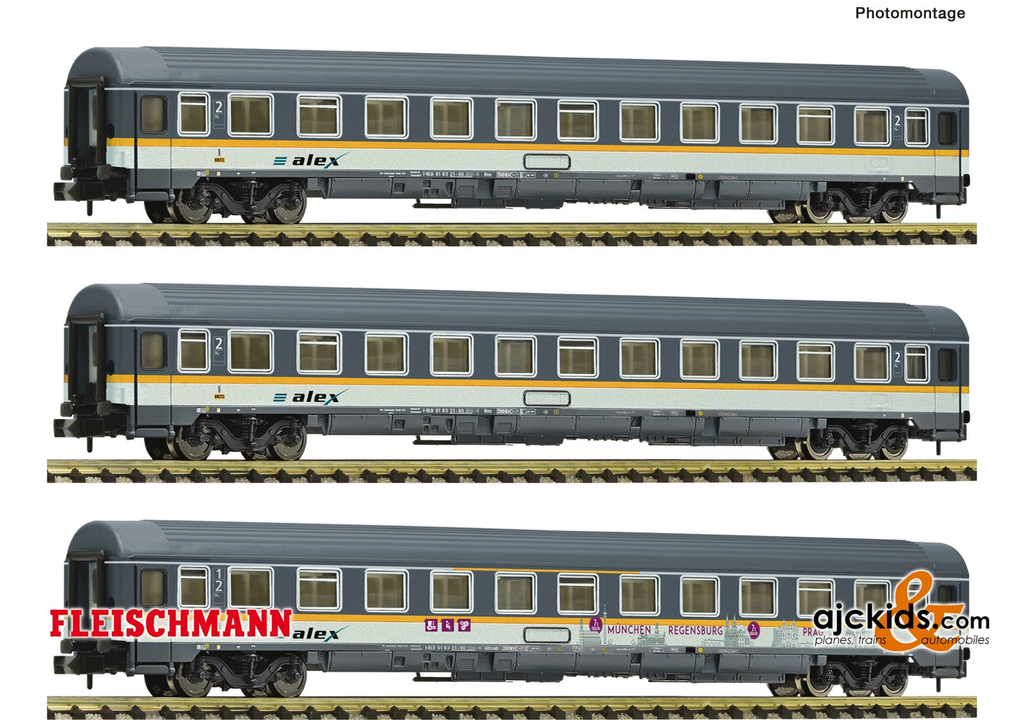 Fleischmann 881901 - 3 piece set Eurofima coaches