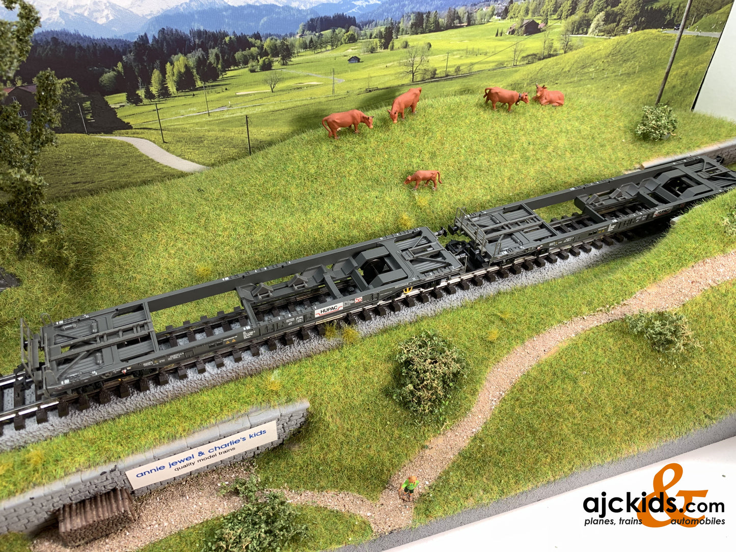 Marklin 47115 - Deep Well Flat Car Set Schöni Planzer