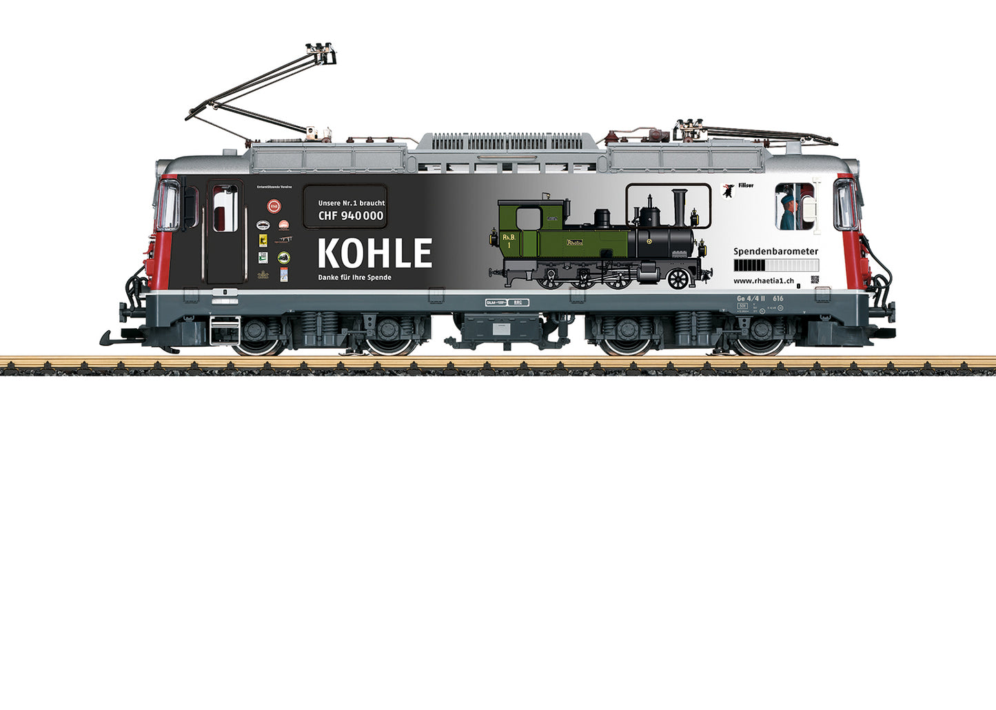LGB 28444 - RhB Class Ge 4/4 II Rhaetia Donation Appeal Electric Locomotive