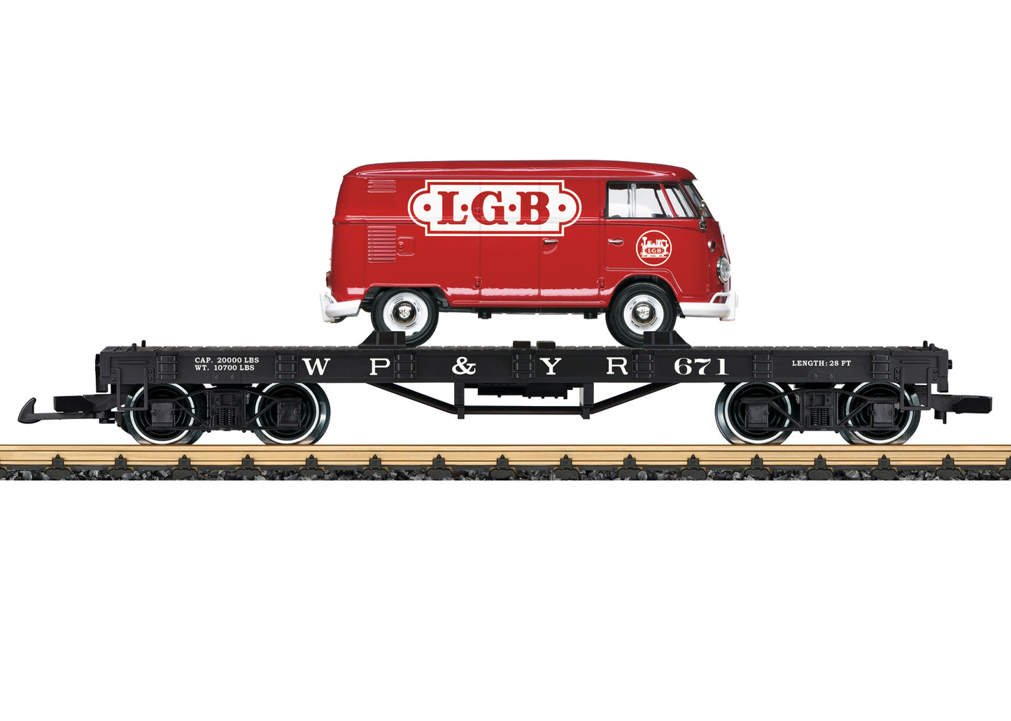 LGB 40597 - Flat Car with VW van