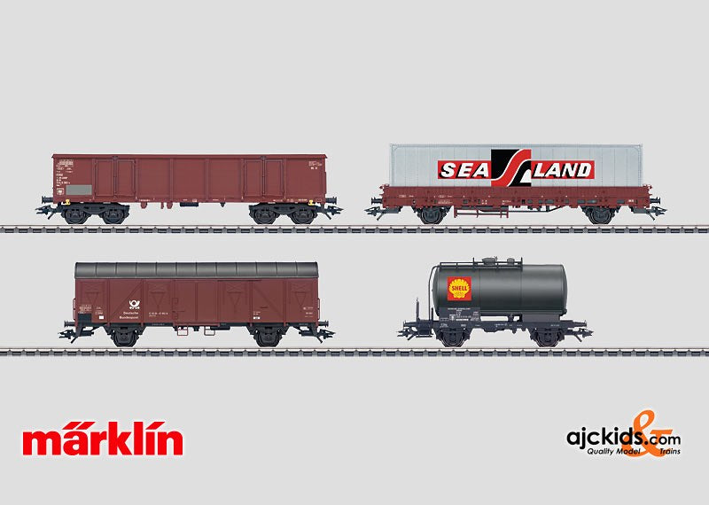 Marklin 00760 - Set with 8 Freight Cars in the Display Era IV in H0 Scale