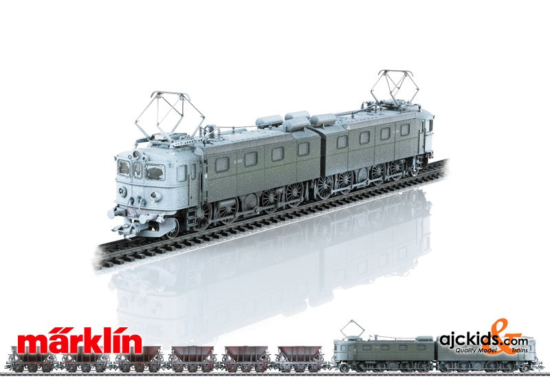 Marklin 26801 - Dgtl SJ, NSB Ore Train with snow weathering (L) in H0 Scale