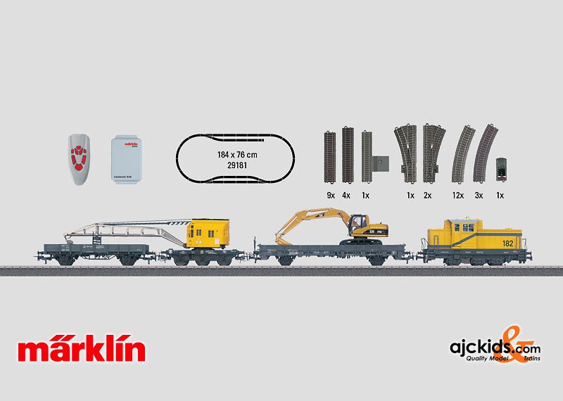 Marklin 29181 - Construction Site Starter Set. 120 Volts. in H0 Scale