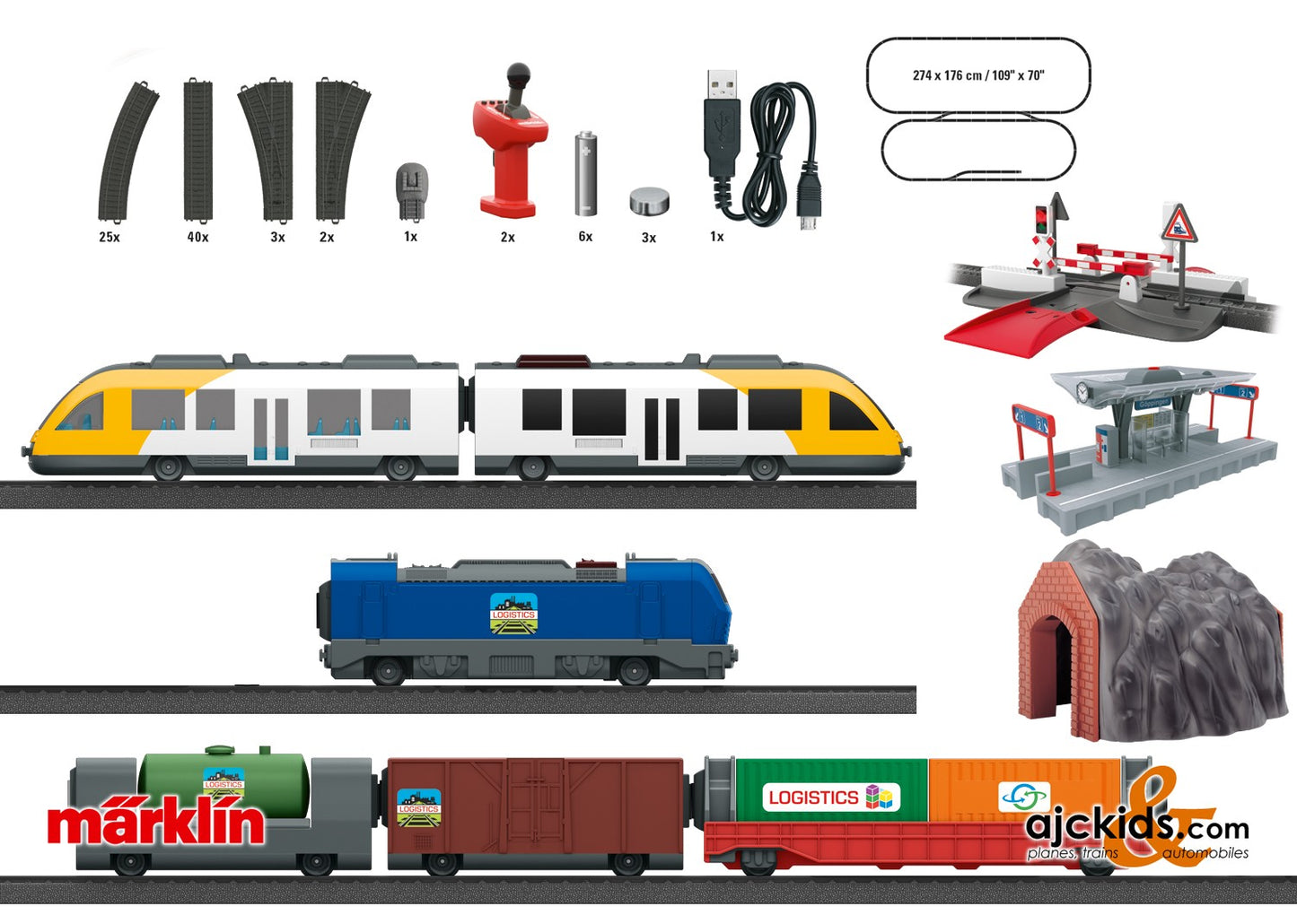 Marklin 29343 - Märklin my world – Premium Starter Set with 2 Trains, EAN 4001883293431 at Ajckids.com