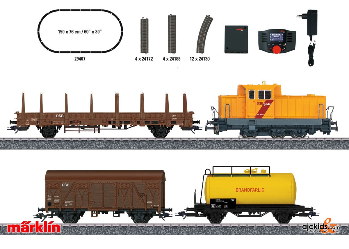 Marklin 29467 - Danish Freight Train Digital Starter Set.