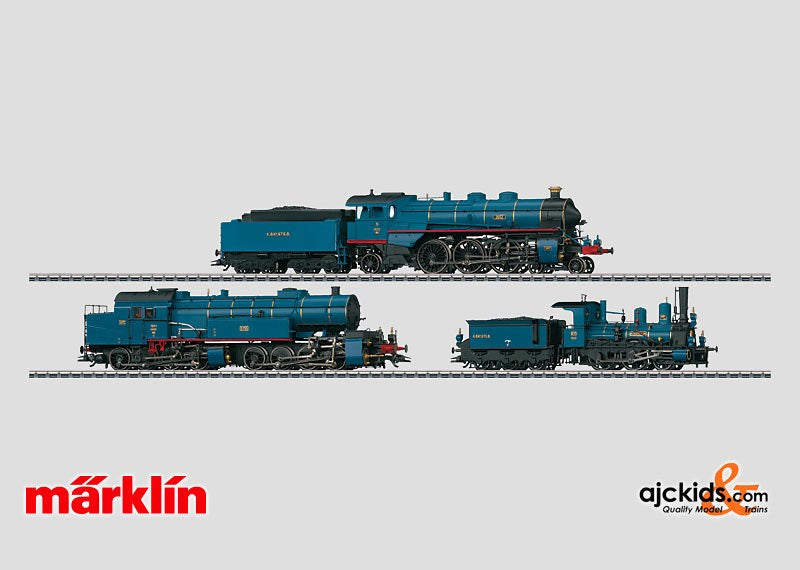 Marklin 31806 - Royal Bavarian 3 locomotive set with display