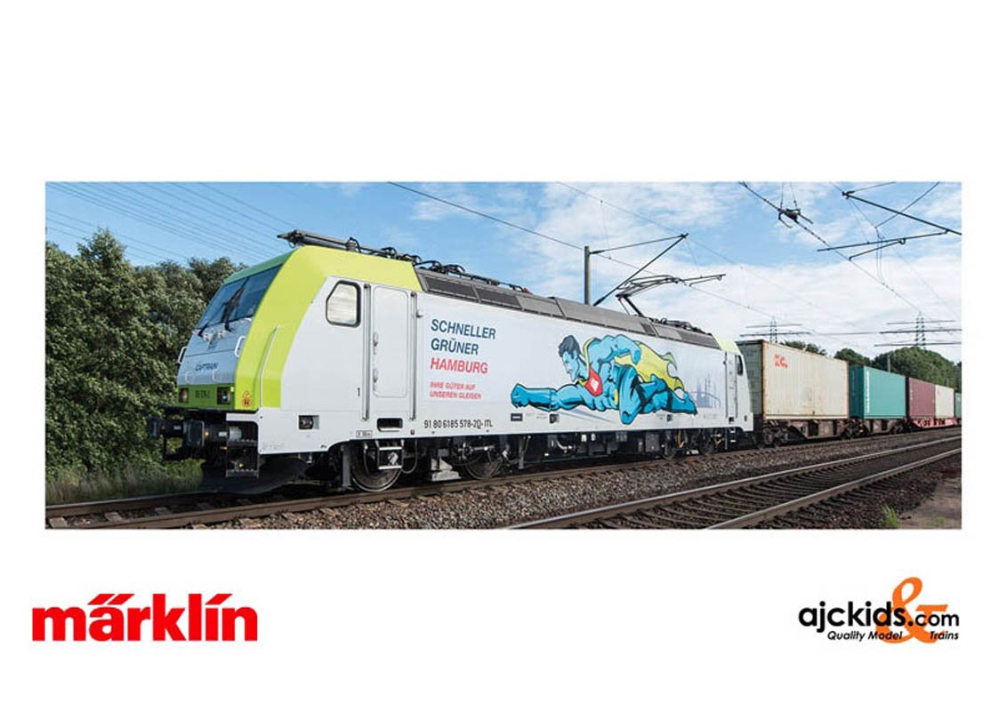 Marklin 36634 - Captrain Class 185.2 Electric Locomotive, 150yr Hamburg Harbor RR