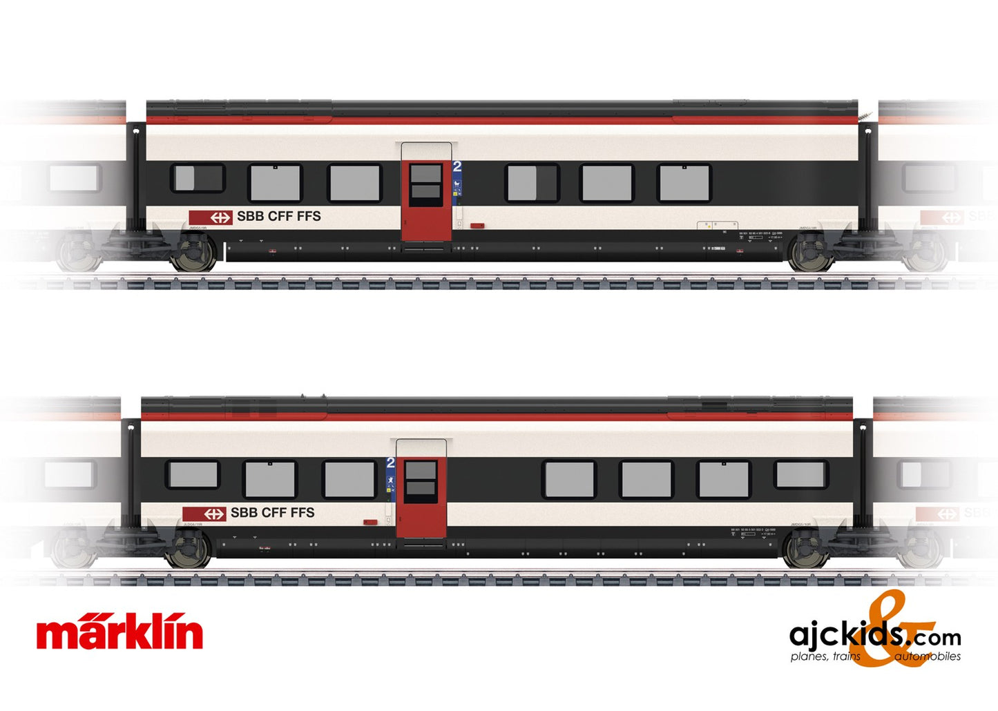 Marklin 43462 - Add-On Car Set 2 for the Class RABe 501 Giruno, EAN 4001883434629 at Ajckids.com