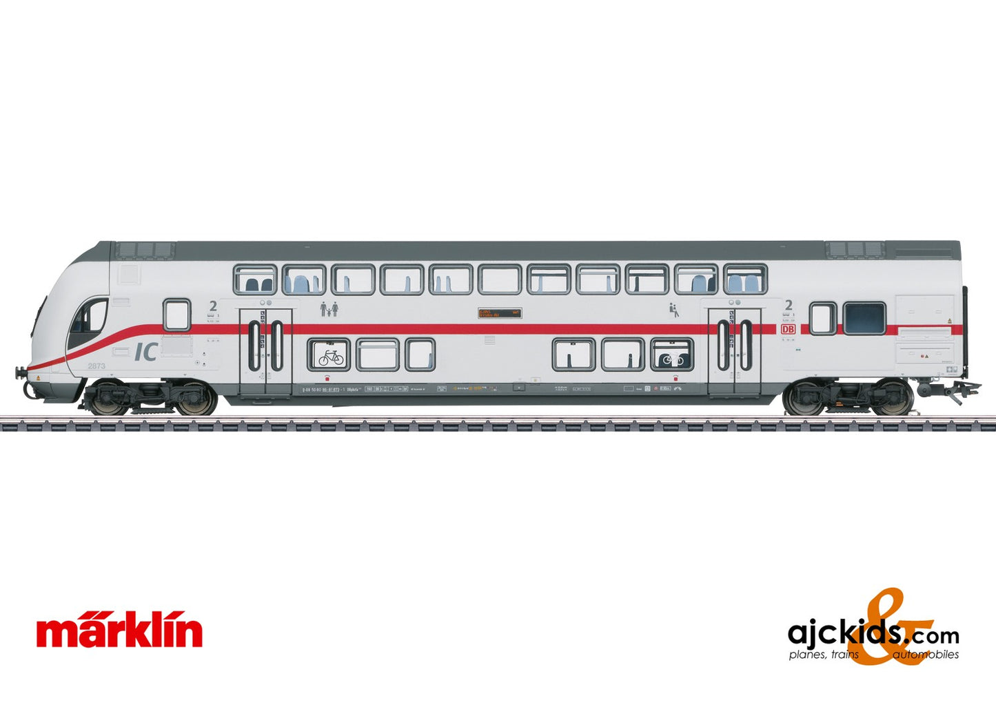Marklin 43488 - IC2 Type DBpbzfa 668.2 Bi-Level Cab Control Car, 2nd Class, EAN 4001883434889 at Ajckids.com