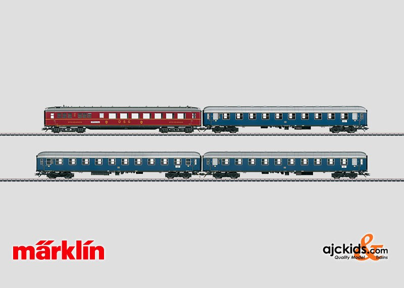 Marklin 43918 - Express Train Passenger Car Set F-Zug 4 Merkur