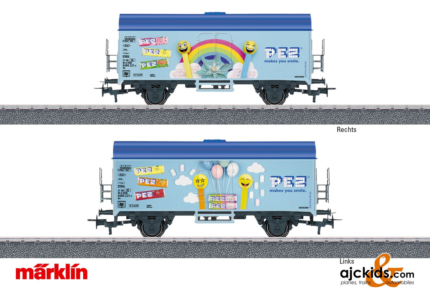 Marklin 44219 - Märklin Start up - "PEZ" Refrigerator Car, EAN 4001883442198 at Ajckids.com