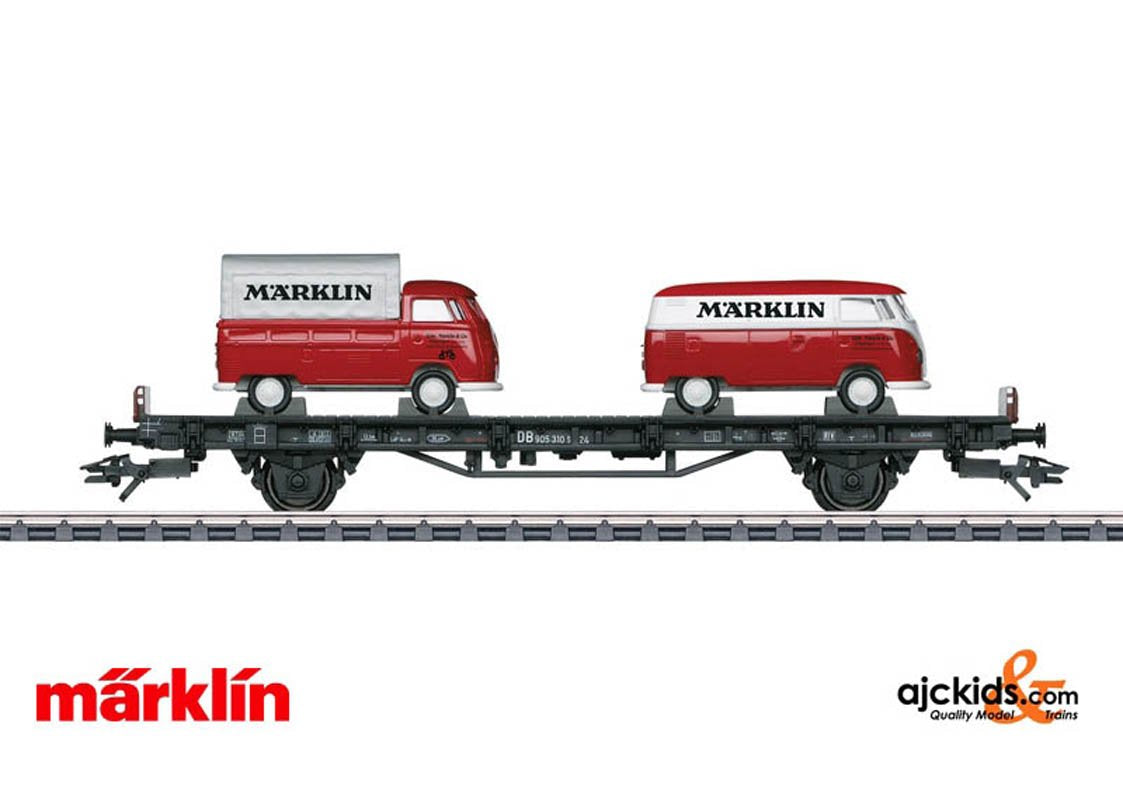 Marklin 45083 - Auto Transport Car with 2 VW Type T1 Marklin Bus Transporters