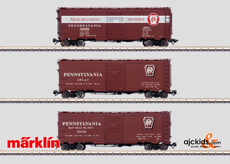 Marklin 45650 - 3 Pennsylvania RR Boxcars