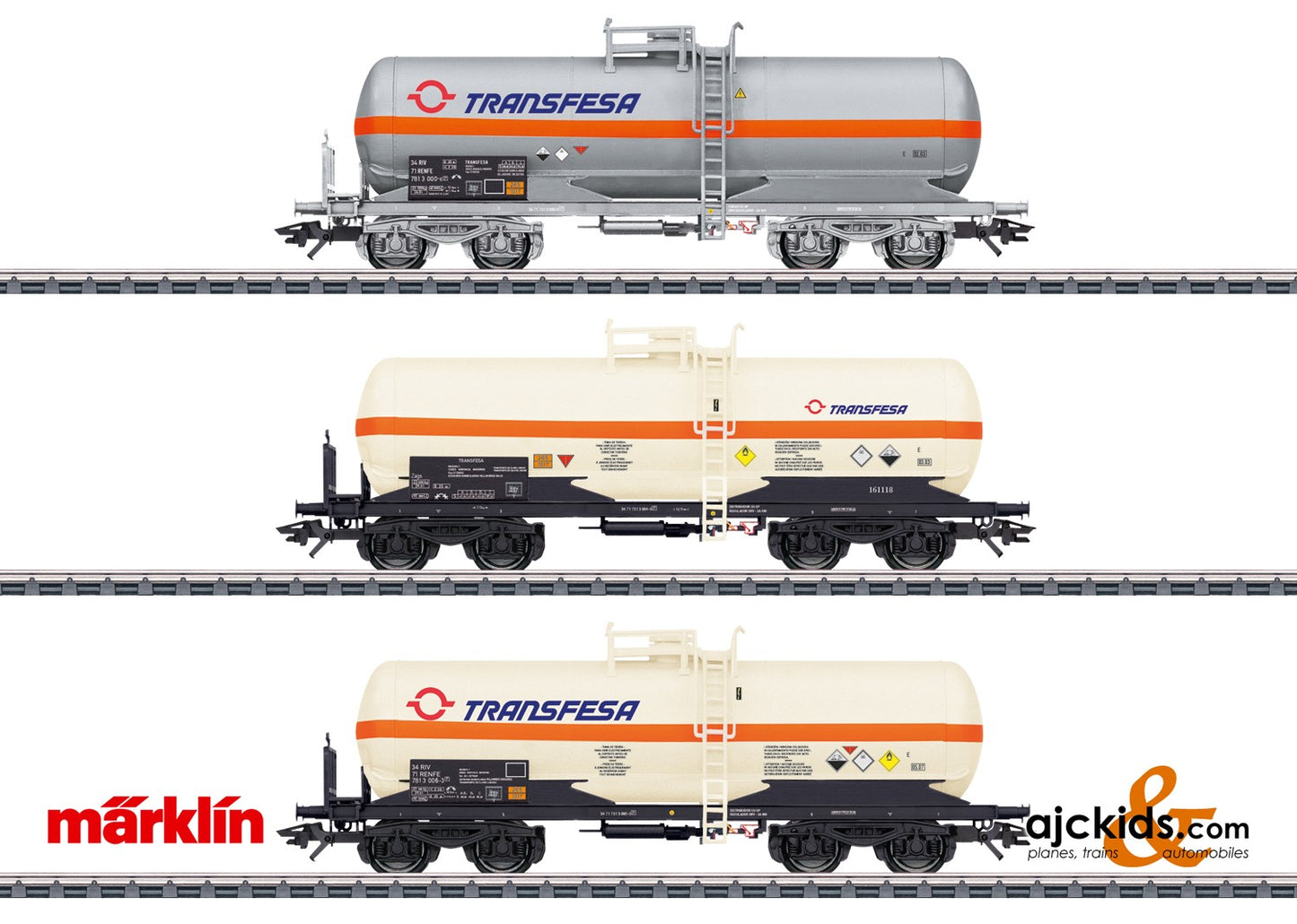 Marklin 46472 - Transfesa Tank Car Set, EAN 4001883464725 at Ajckids.com