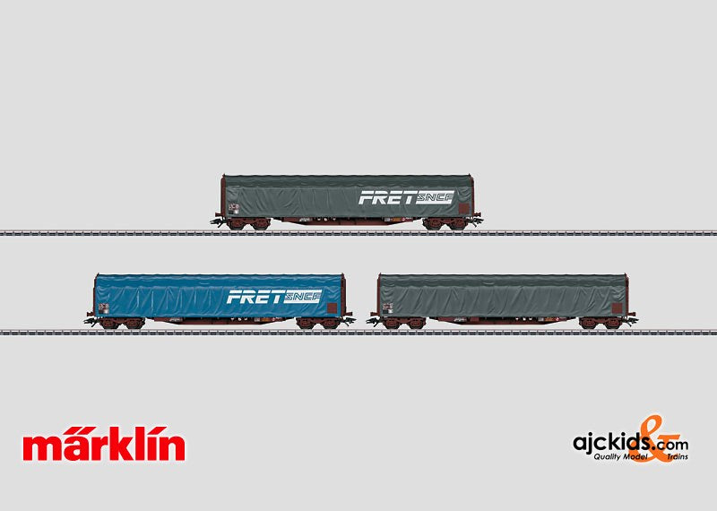 Marklin 47035 - Sliding Tarp Car Set