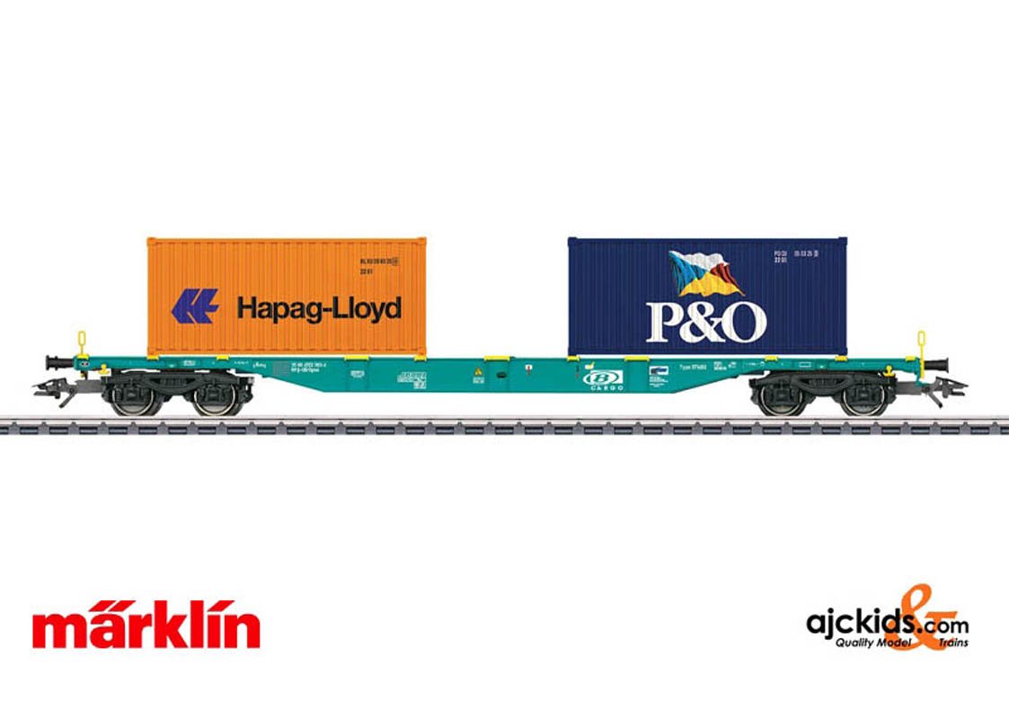 Marklin 47055 - SNCB Type Sgnss Container Transport Car