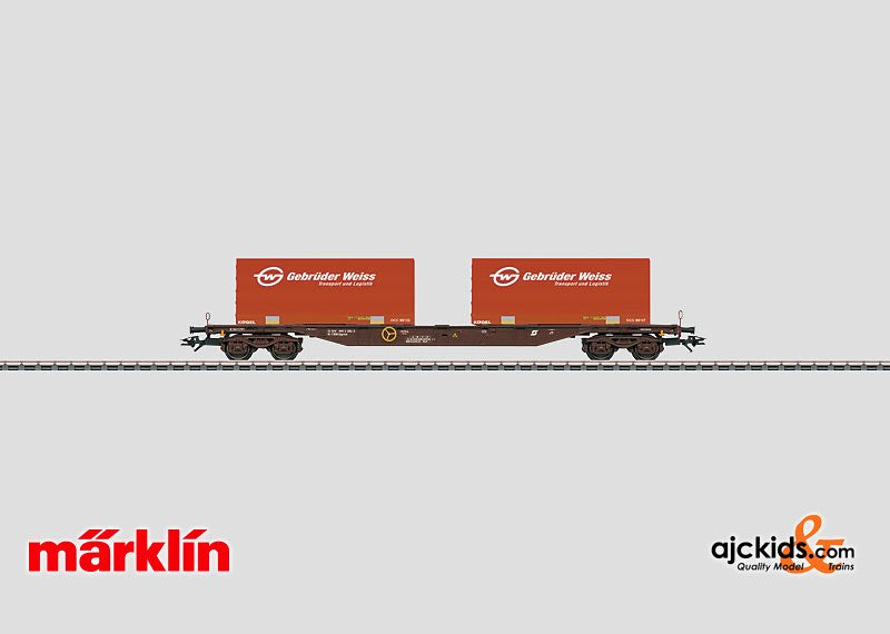 Marklin 47073 - Flat Car for Containers Gebrueder Weiss