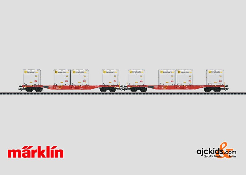 Marklin 47076 - Container Flat Car Set with WoodTainer XS Containers
