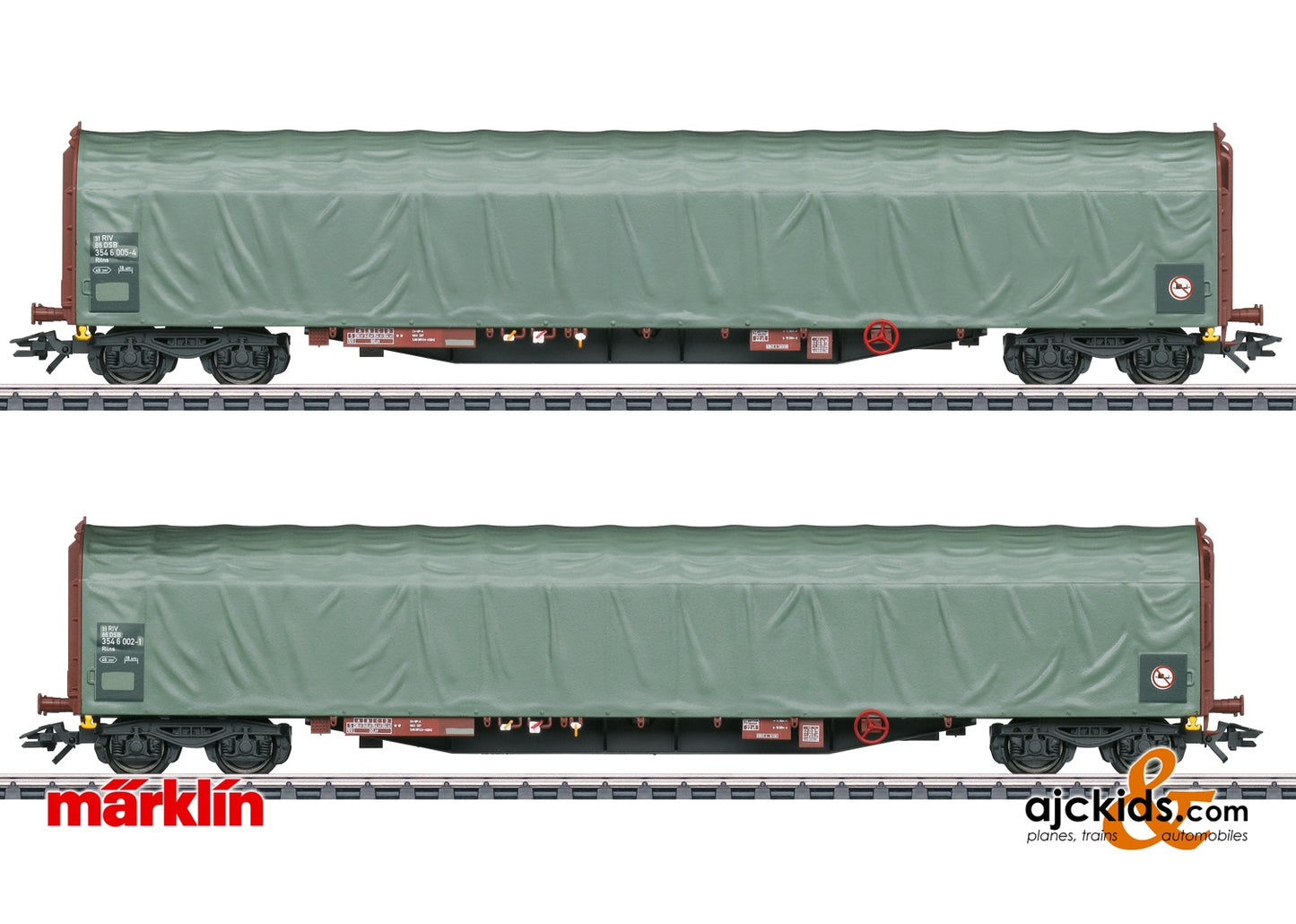 Marklin 47114 - DSB Sliding Tarp Car Set