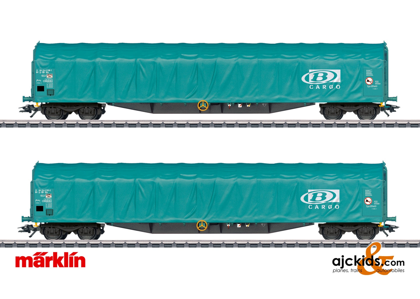 Marklin 47164 SNCB Sliding Tarp Car Set at Ajckids.com