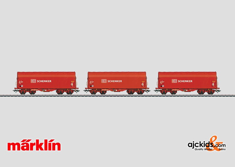Marklin 47202 - Set with 3 Sliding Tarp Cars Schenker