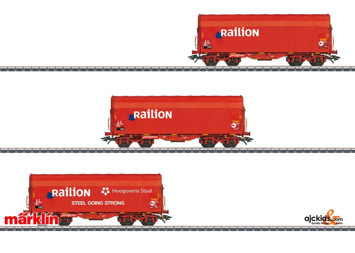 Marklin 47221 - Set with 3 Type Shimmns Sliding Tarp Cars