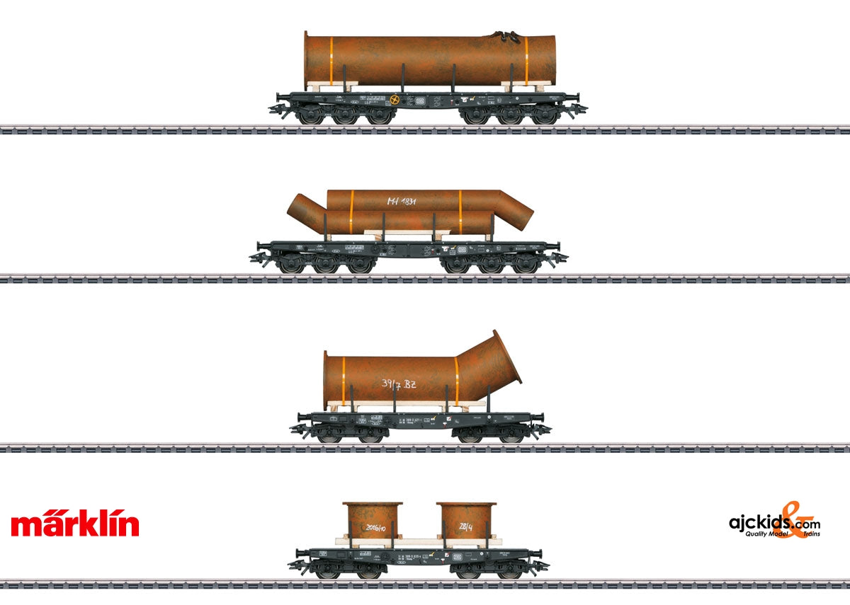 Marklin 48695 - Heavy-Duty 4 Flat Car Set for the Class 193