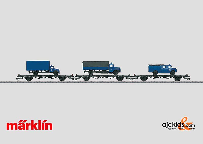 Marklin 48724 - THW Flat Car Set