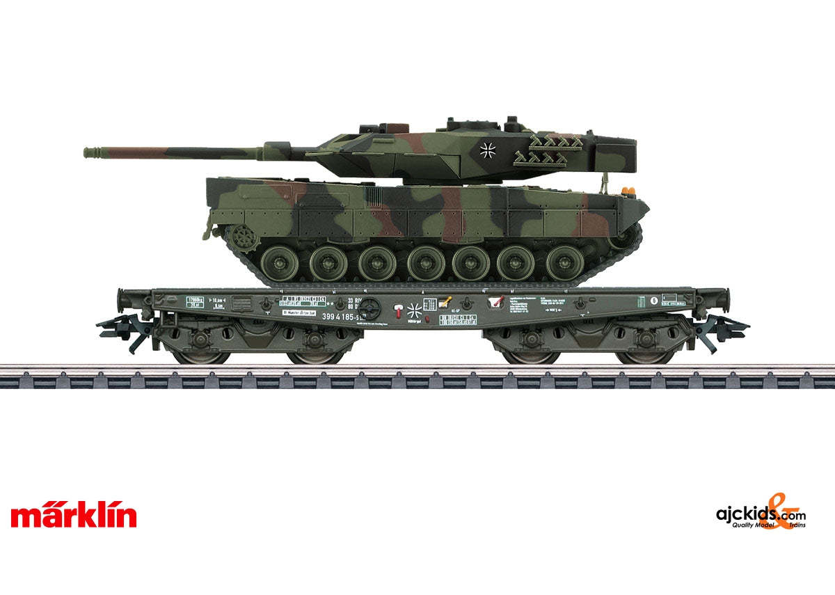 Marklin 48793 - Heavy-Duty Flat Car with German Army Leopard Tank