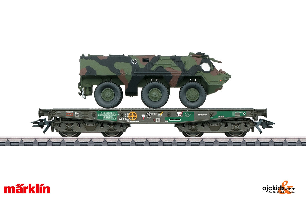 Marklin 48794 - Heavy-Duty Flat Car with German Army Fuchs