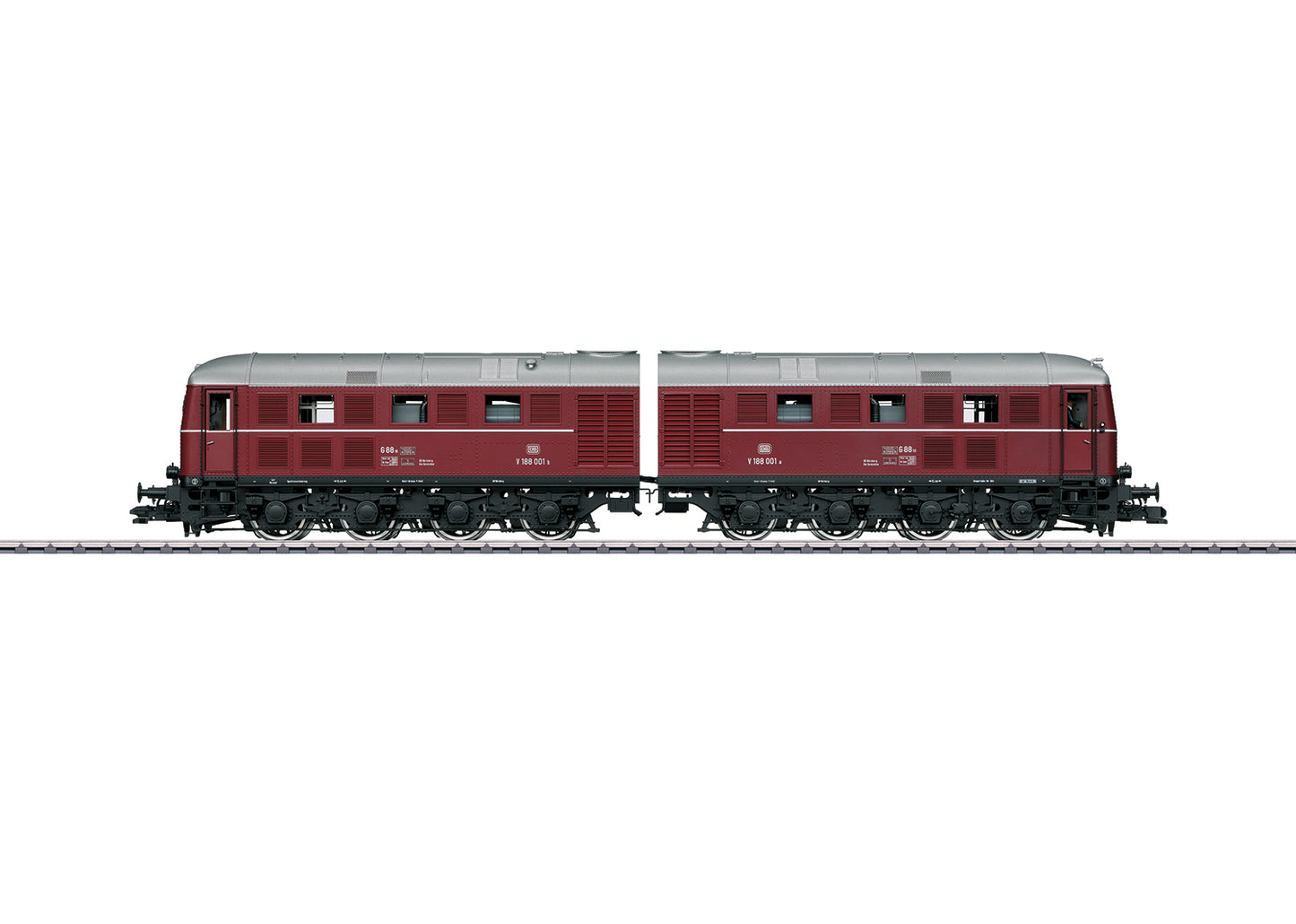 Marklin 55288 - DB V 188 001 a/b Double Diesel Locomotive (crimson)