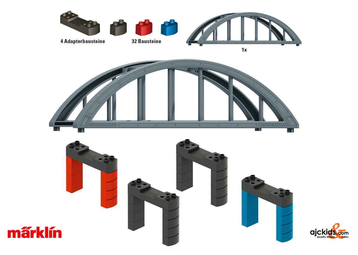 Marklin 72218 - Marklin my world - Elevated Railroad Bridge Building Block Set