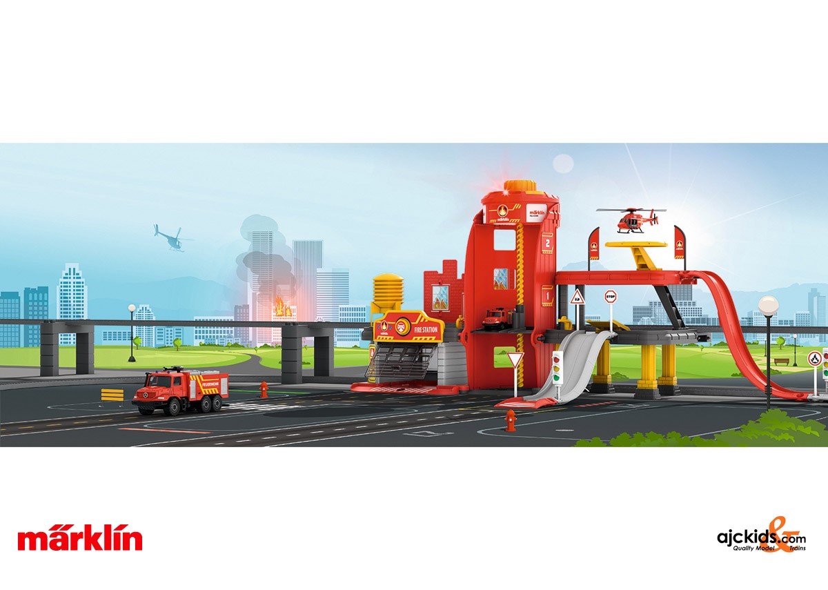 Marklin 72219 - Marklin my world Fire Station with Light and Sound Function