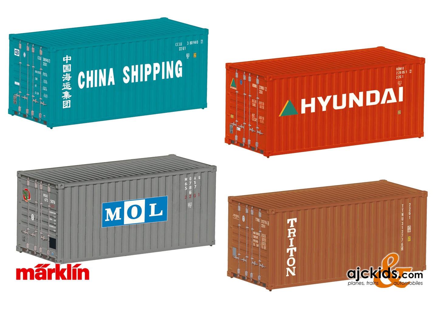 Marklin 76553 20-Foot Container Set at Ajckids.com