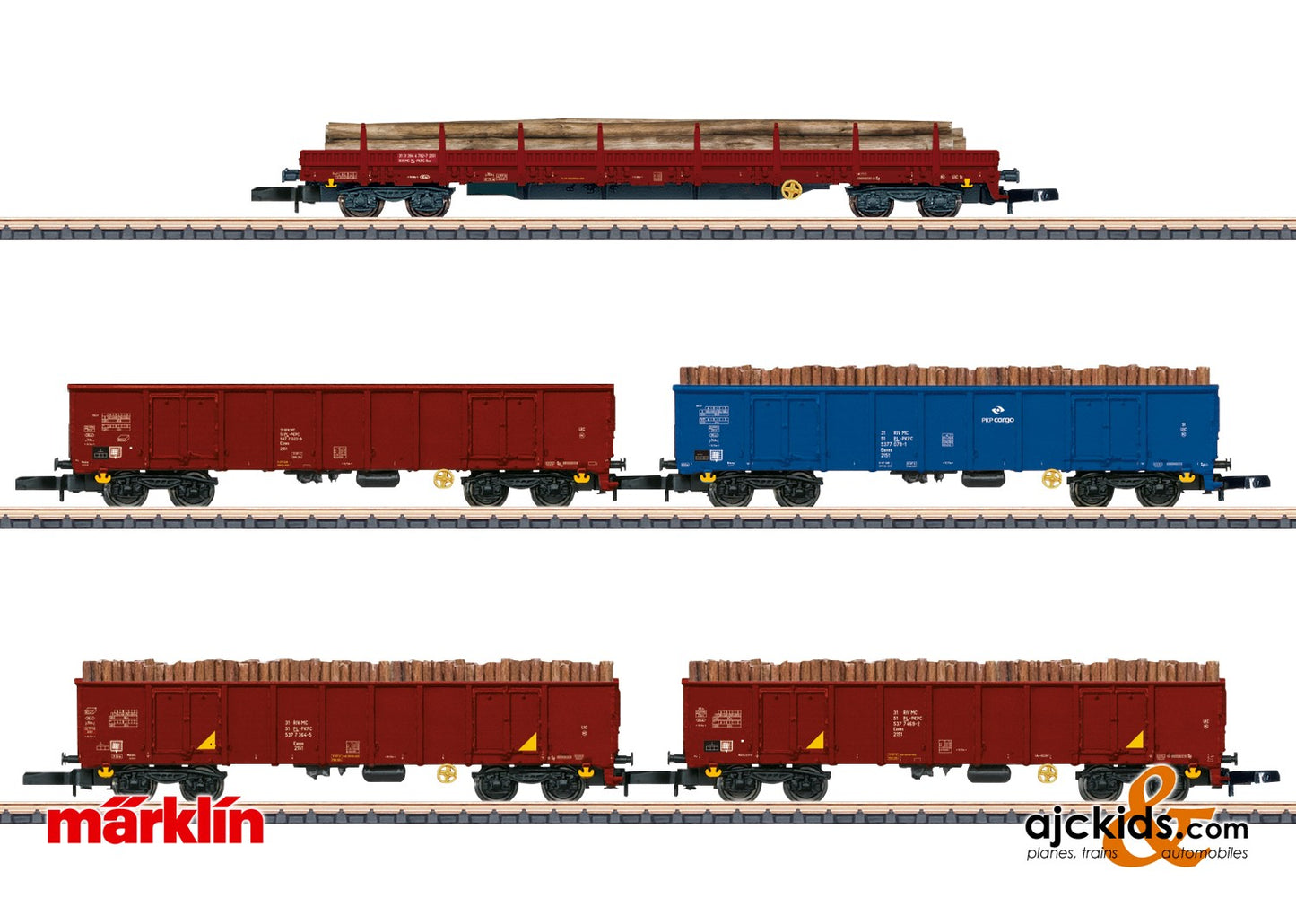Marklin 86683 - PKP Lumber Car Set, EAN 4001883866833 at Ajckids.com