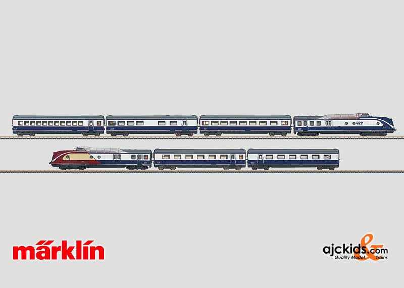 Marklin 88735 - Blue Star Train Diesel Powered Rail Car Train