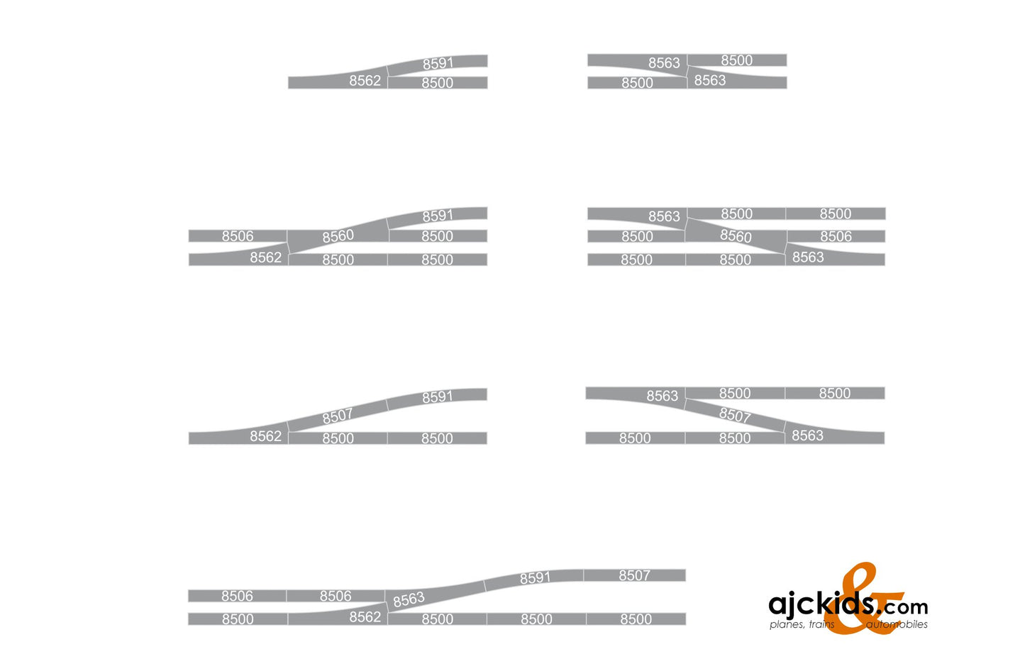 Marklin 8591 - Curved Track (turnout curve)