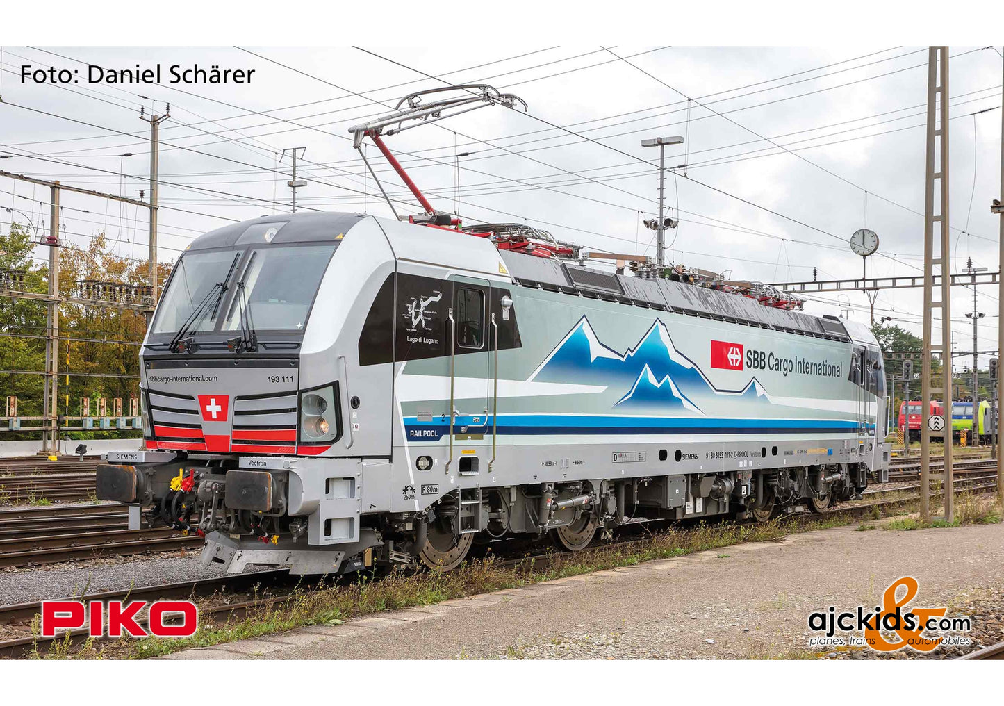 Piko 21647 - Electric Locomotive (Sound) Vectron BR 193 Lago di Lugano SBB VI (Märklin AC 3-Rail), PIKO Sound-Decoder, EAN: 4015615216476